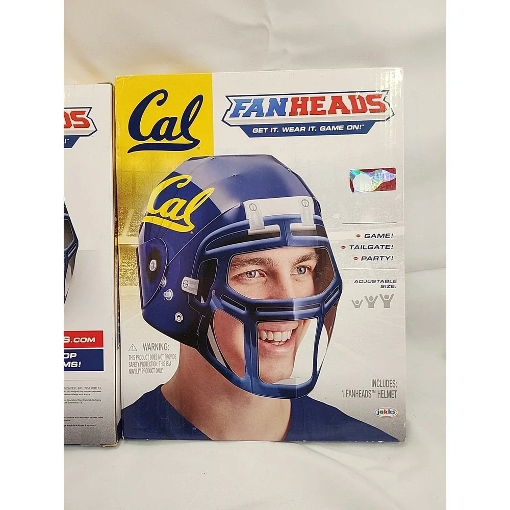 2x Fan Heads NCAA Pac-12 California Cal Golden Bears Football Helmet UC Berkeley